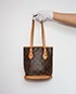 Petit Bucket Bag, &pound;275, Handbags, Brown, Canvas, Front view